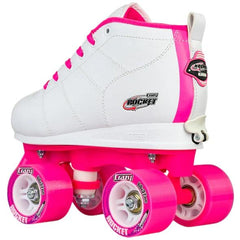 Crazy Skates Size Adjustable Rocket Rollerskates White/Pink