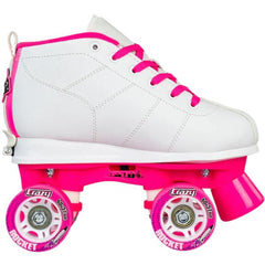 Crazy Skates Size Adjustable Rocket Rollerskates White/Pink