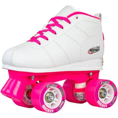 Crazy Skates Size Adjustable Rocket Rollerskates White/Pink