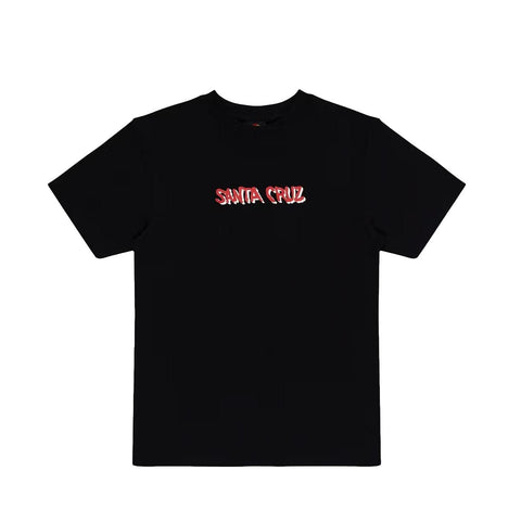 Santa Cruz Screaming Wave Front Tee Black