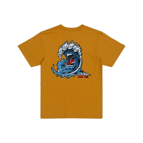 Santa Cruz Screaming Wave Front Tee Tan