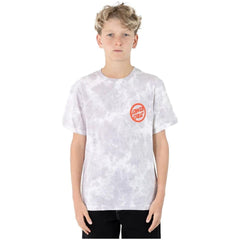 Santa Cruz Youth Bold Ring Dot T-Shirt Concrete Tie Dye