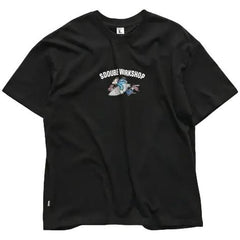 S Double Running Man Short Sleeve T-Shirt Black