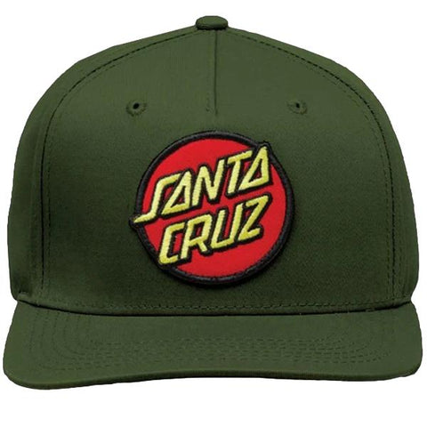 Santa Cruz Flat Peak Snap Back Hat Dark Green