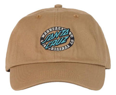 Santa Cruz MFG Dot Oval Dad Cap Taupe