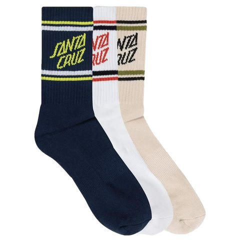 Santa Cruz Link Stripe Crew Sock Assorted