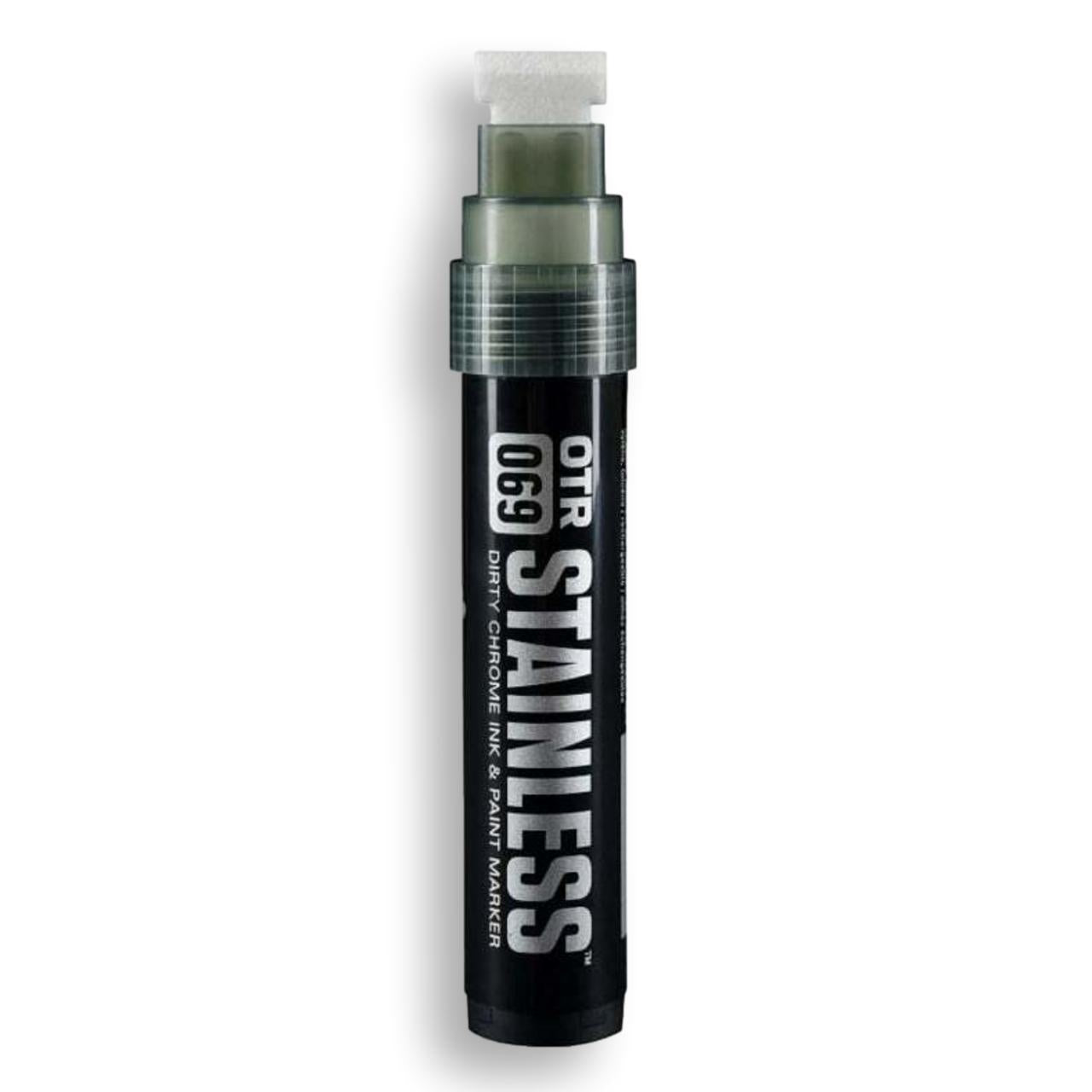 OTR Stainless Dirty Chrome Ink & Paint Marker 20mm Black / Chrome