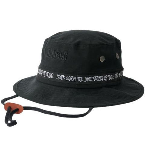 S/Double Mid-Block Boonie Hat Black