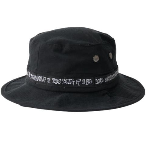 S/Double Mid-Block Boonie Hat Black