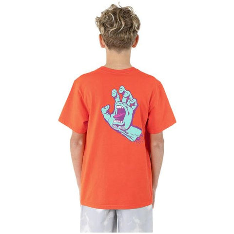 Santa Cruz Opus Screaming Hand Youth Tee Red / Aqua