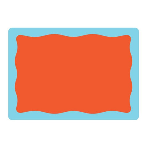 Red Blue Wavy Eggshell Sticker 50 Pack