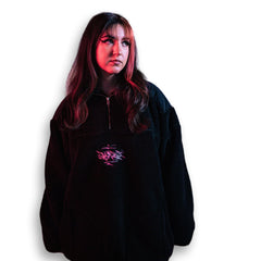 Gamble Sherpa Quarter Zip Jacket Black