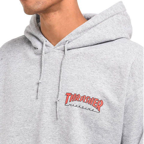 Thrasher Little Outline Hoodie Grey