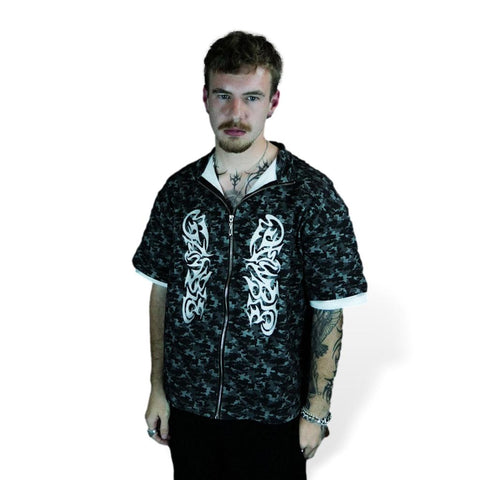 Gamble Camo Zip-Up Short Sleeve