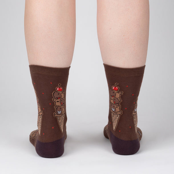Sock it to Me "Choco-bara Ice Cream" Womens Crew Sock
