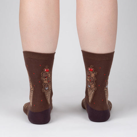 Sock it to Me "Choco-bara Ice Cream" Womens Crew Sock