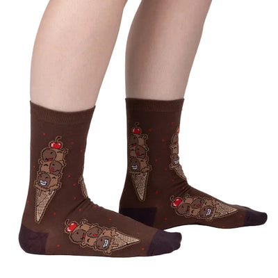 Sock it to Me "Choco-bara Ice Cream" Womens Crew Sock