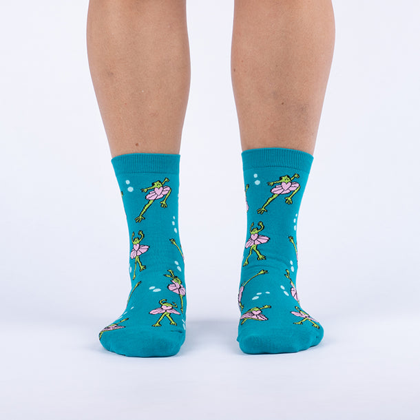 Sock it to Me "Ballet Frogs" Womens Crew Sock