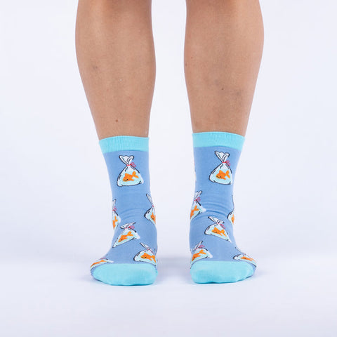 Sock it to Me "Gold Fish" Womens Crew Sock