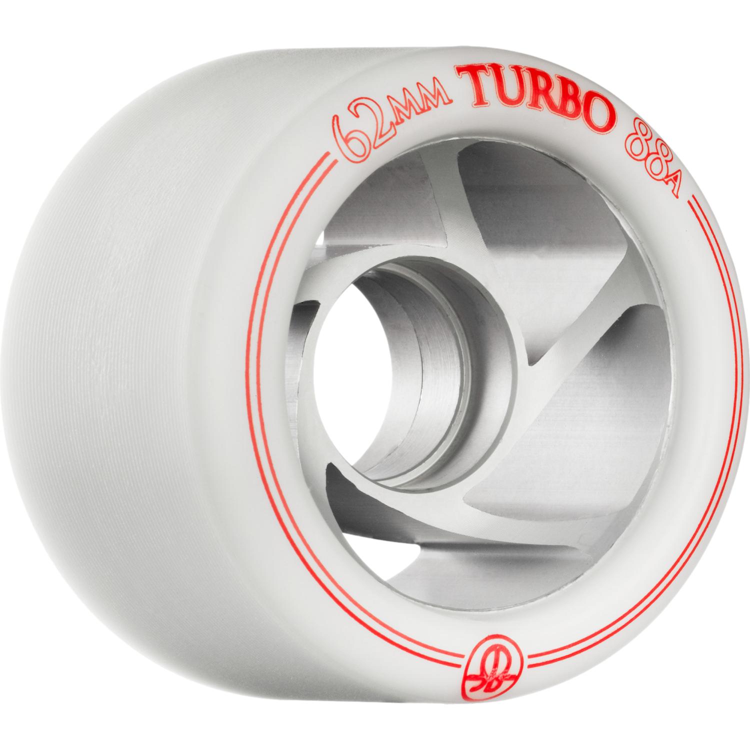 Rollerbones Turbo Wheel Clear Aluminium Hub 62mm 88a 8pk Natural