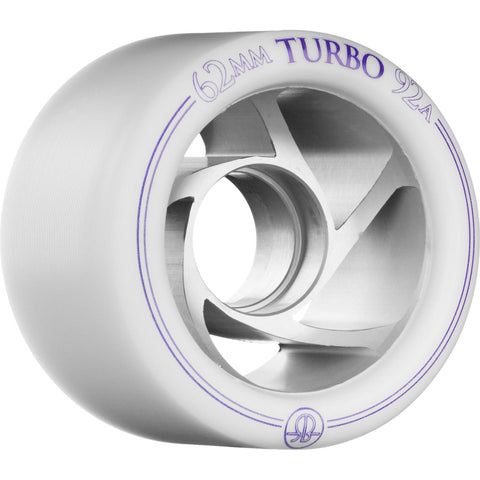 Rollerbones Turbo Wheel Clear Aluminum Hub 62mm 92a 8pk Natural