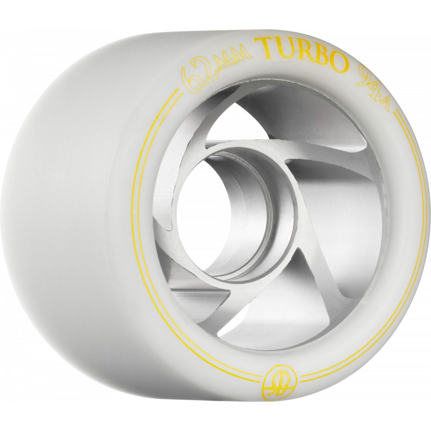 Rollerbones Turbo Wheel Clear Aluminium Hub 62mm 94a 8pk Natural