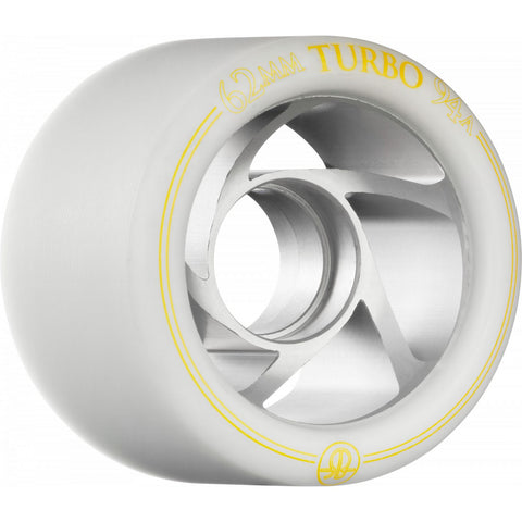 Rollerbones Turbo Wheel Clear Aluminium Hub 62mm 94a 8pk Natural