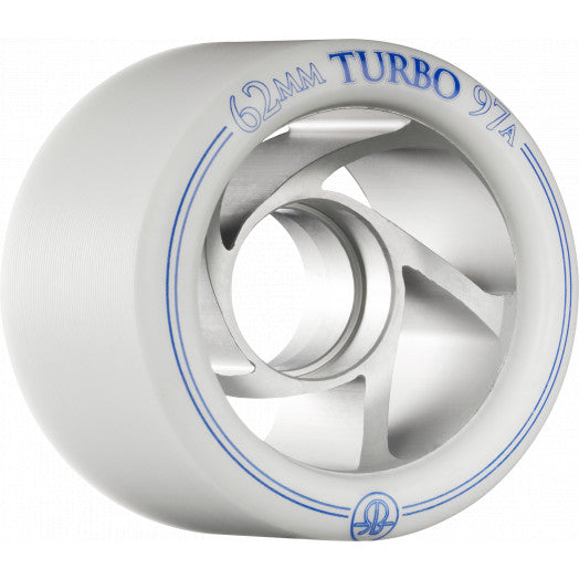 Rollerbones Turbo Wheel Clear Aluminium Hub 62mm 97a 8pk