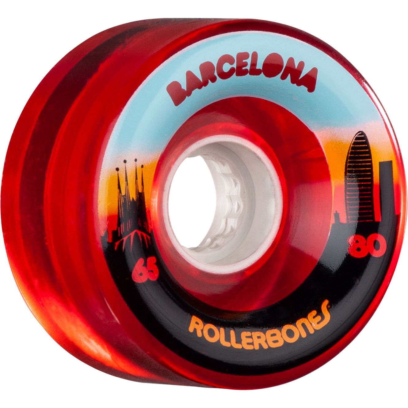 Rollerbones Outdoor Barcelona Wheel 65mm 80a 8pk Red