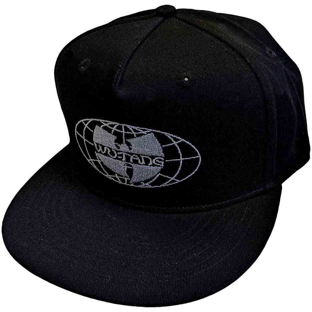 Wu Tang Clan Logo World Snapback Black