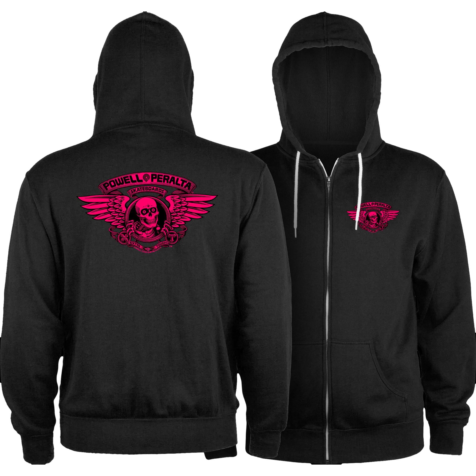 Powell Peralta Winged Ripper Blacklight Lightweight Zip Hoody