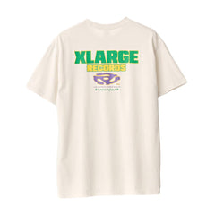 X-Large Records T-Shirt Pigment Washed White