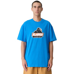 X-Large Slanted Short Sleeve T-Shirt Bright Blue