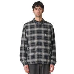 X-Large Blended Check Zip Jacket Grey