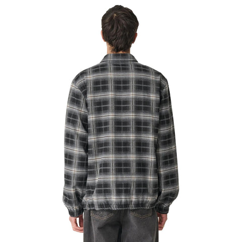 X-Large Blended Check Zip Jacket Grey