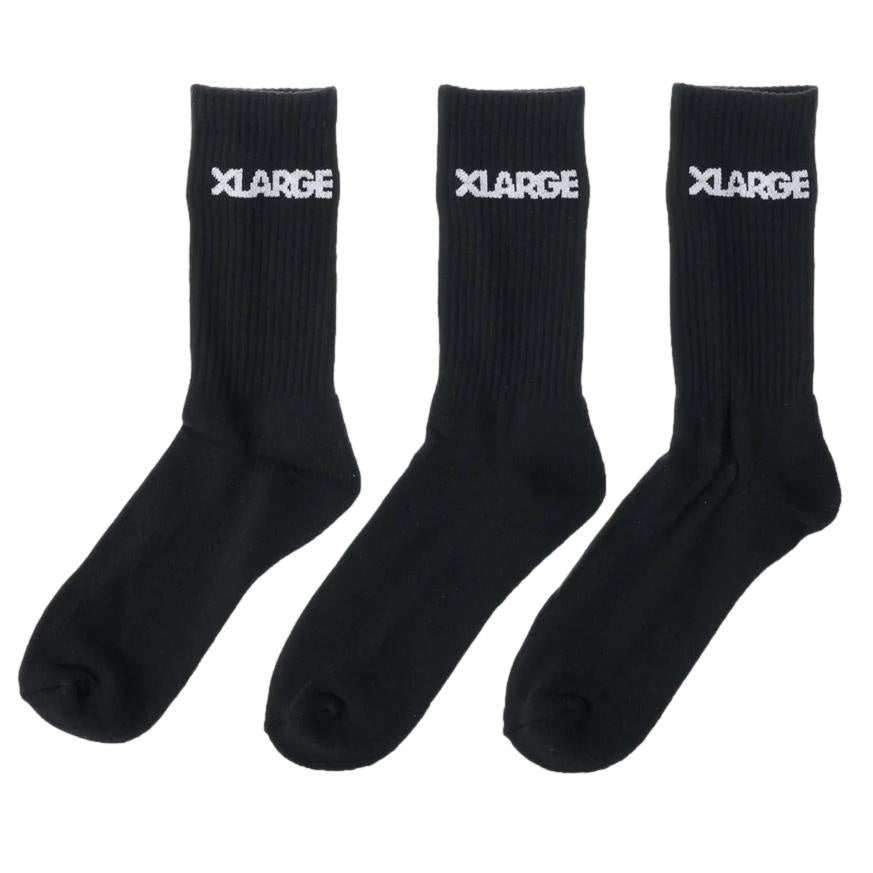 X-Large 91 Sock 3 Pack Black