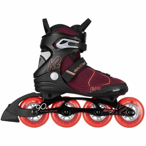 K2 Alexis 90 BOA Women's Inline Skates Burgundy/Orange