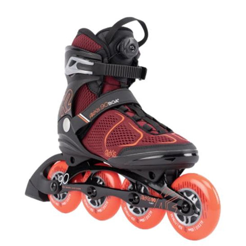 K2 Alexis 90 BOA Women's Inline Skates Burgundy/Orange