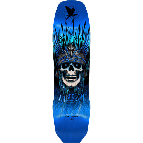Powell Peralta Pro Andy Anderson Heron 7-Ply Maple Skateboard Deck Blue Foil - 8.45 x 31.8