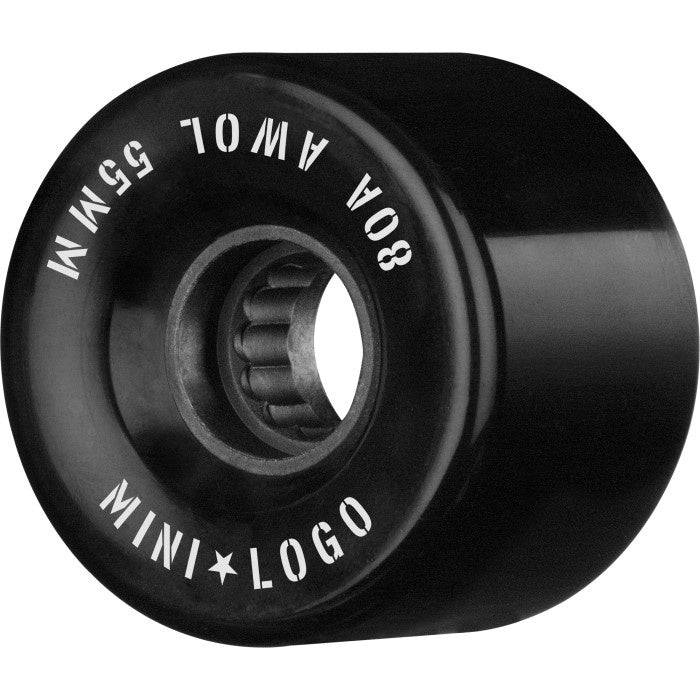 Mini Logo Wheels AWOL Black 55mm 80A