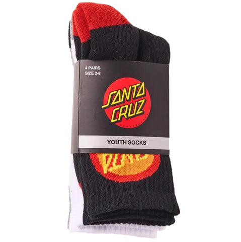 Santa Cruz Bold Shadow Dot Crew Sock Black / White / Grey