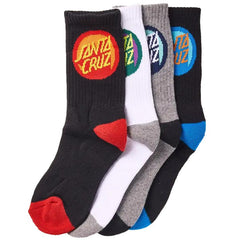 Santa Cruz Bold Shadow Dot Crew Sock Black / White / Grey