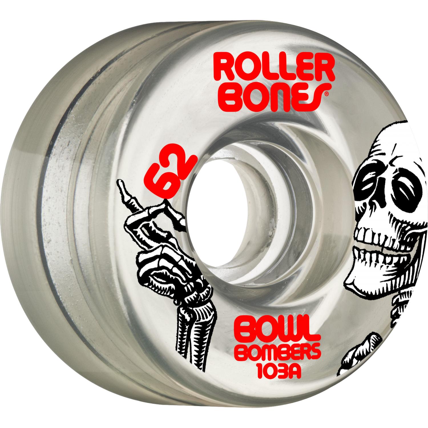 Rollerbones Bowl Bombers Wheels 62mm 103A 8pk Clear