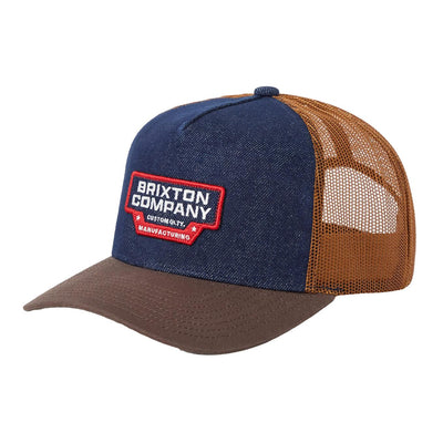 Brixton Reeves Trucker Hat Denim/Caramel