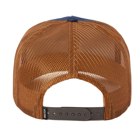 Brixton Reeves Trucker Hat Denim/Caramel