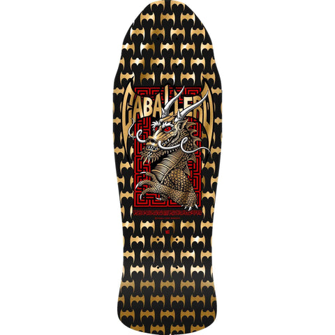 Powell Peralta Steve Caballero Street Reissue Skateboard Deck Black/Gold Foil - 9.625 x 29.75