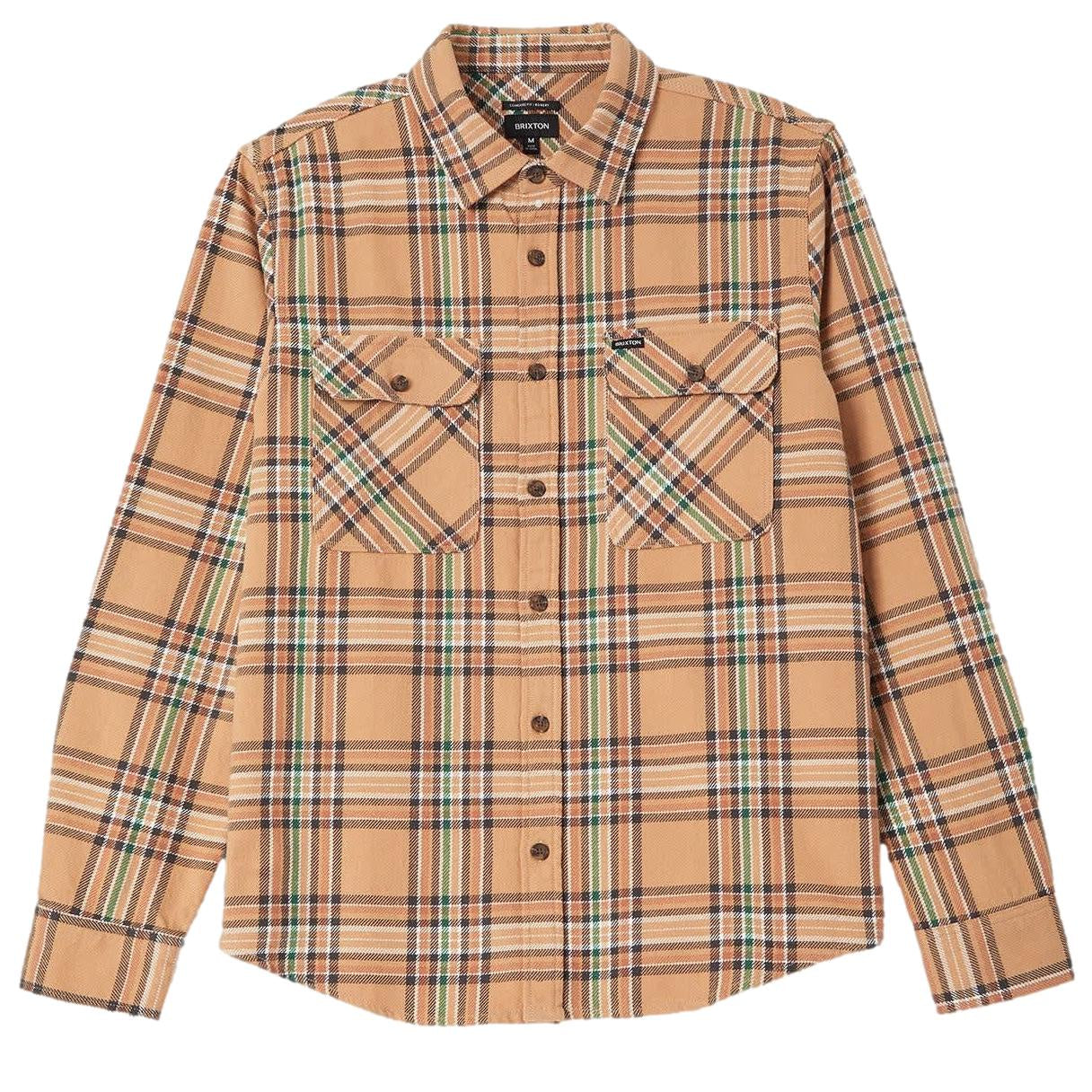 Brixton Bowery Flannel Shirt Khaki / Multi