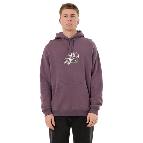 Worship Cherub Pull Over Hoodie Purple Reign