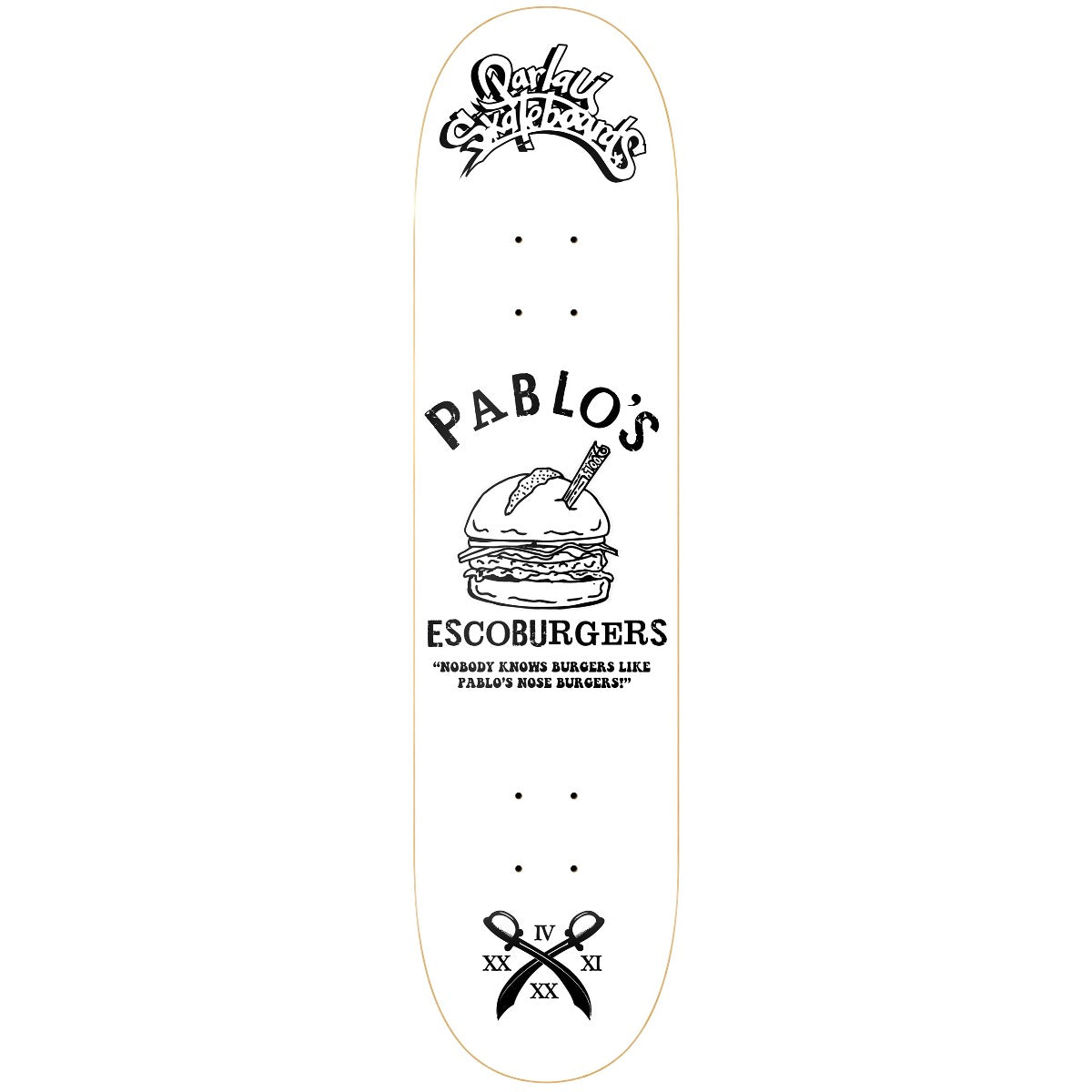 Parlay Pablo's Collab - Burger Skateboard Deck