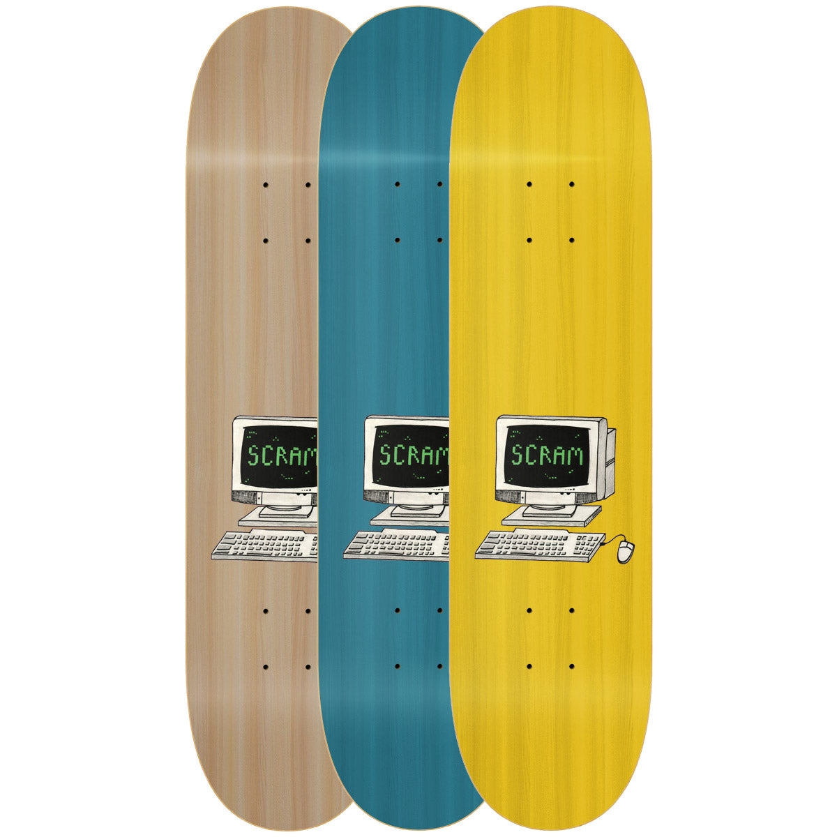 Scram Computer Skateboard Deck